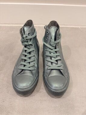 Converse High-Top Sneakers in Slate Green
